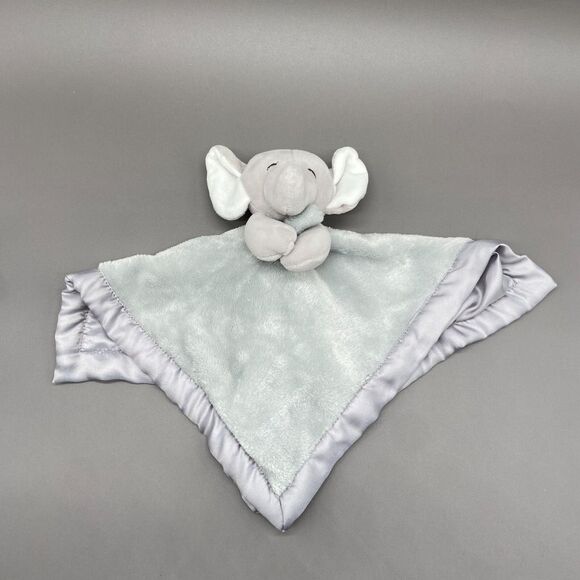 Carter’s Elephant Lovey Plush Gray Security Blanket Satin Trim Baby Comfort 14" - Picture 2 of 6